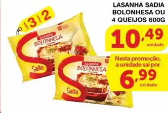 Roldão Lasanha sadia bolonhesa ou 4 queijos oferta