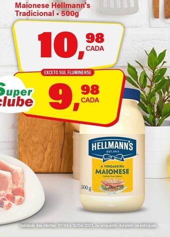 Rede Supermarket Maionese hellmann's tradicional oferta
