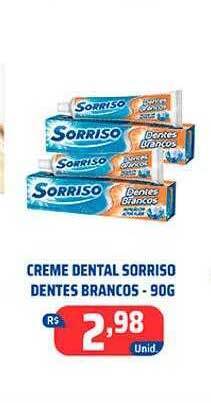 Creme dental sorriso dentes brancos