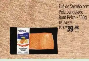 Mambo Filé de salmão com pele congelado bom peixe oferta