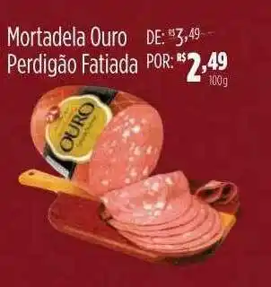 Mambo Mortadela ouro perdigão fatiada oferta