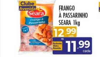 Supermercados Avenida Frango à passarinho seara oferta