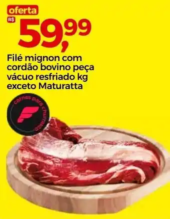 Frangolândia Filé mignon com cordão bovimo peça vácuo resf. 1kg exceto Maturatta oferta
