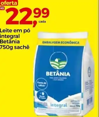 Frangolândia Leite em pó Integral Betânia 750g oferta