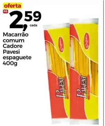 Frangolândia Macarrão comum Cadore Pavesi espaguete 400g oferta