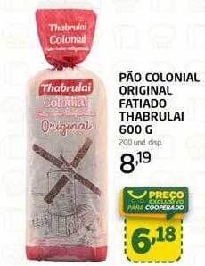 Cooper Pão colonial original fatiado thabrulai oferta