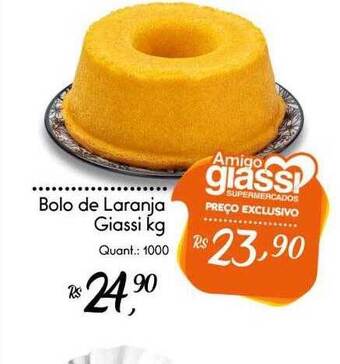 Giassi Supermercados Bolo de laranja giassi kg oferta