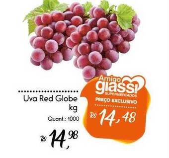 Giassi Supermercados Uva red globe kg oferta