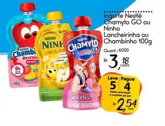 Giassi Supermercados Iogurte nestlé chamyto go ou ninho lancheirinha ou chambinho oferta