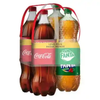 Supermercados Rex Refrigerante coca-cola 2l + fanta guaraná 2l oferta