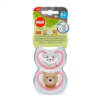 Supermercados Mateus Kit com 2 chupetas space silicone girl s2 nuk oferta
