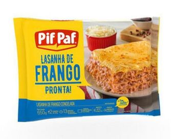 Paxá Supermercados Lasanha pif paf frango 600g oferta
