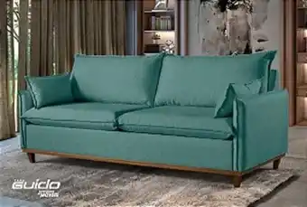 Lojas Guido Sofa 3l m-168 - 2,20mt tecido b375 linho - verde oferta