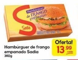 Supermercados Princesa Hambúrguer de frango empanado sadia 360g oferta