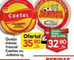 Supermercados Princesa Queijo minas frescal caetes ou juliana kg oferta