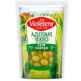 Enxuto Azeitona la violetera verde sachê 100g oferta