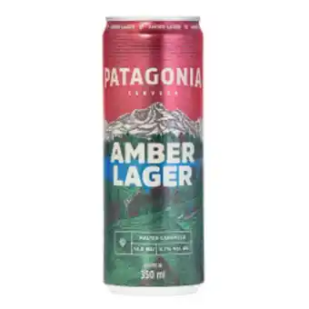 Cerveja patagonia amber lager sleek lata 350ml