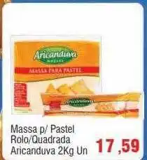 Massa p pastel rolo quadrada aricanduva