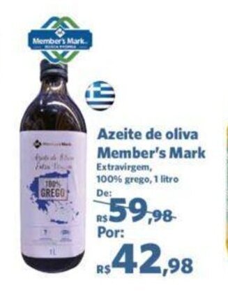 Sam's Club Azeite de Oliva Member's Mark 1L oferta