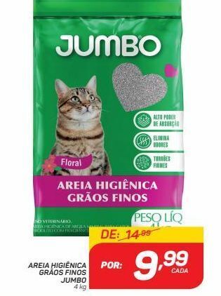 GBarbosa Areia higiénica grãos finos jumbo oferta
