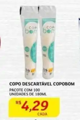 Assaí Atacadista Copo Descartável Copobom oferta