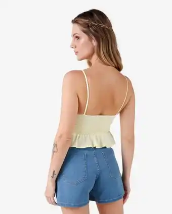 Riachuelo Regata cropped feminina lastex amarelo claro pool by riachuelo oferta