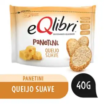 Nordestão Snack de trigo biscoito queijo suave zero gorduras trans zero colesterol eqlibri panetini pacote 40g oferta