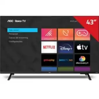 Smart tv 43 aoc roku led full hd 43s5135/78g