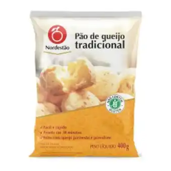 Nordestão Pão de queijo tradicional congelado nordestão 400g oferta
