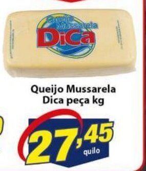 Vencedor Atacadista Queijo mussarela Dica peca 1kg oferta