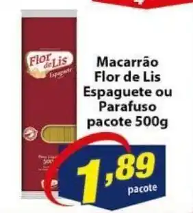 macarrao FLor de Lis Espaguete ou Parafuso pacote 500g