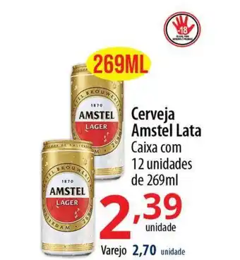 Akki Atacadista Cerveja Amstel lata com 12 unidades de 269ml oferta