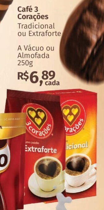Supermercados Mateus Café 3 Corações 250g oferta