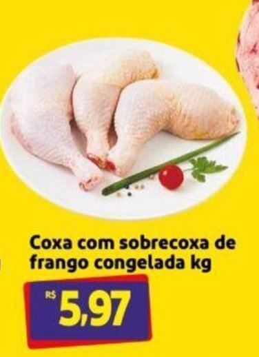 Coxa com Sobrecoxa de frango Congelada 1kg oferta na Extra Supermercado