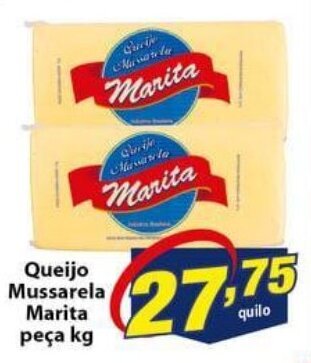 Vencedor Atacadista Queijo Mussarela Marita peca 1kg oferta