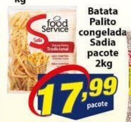 Vencedor Atacadista Batata Palito congelada Sadia pacote 2kg oferta