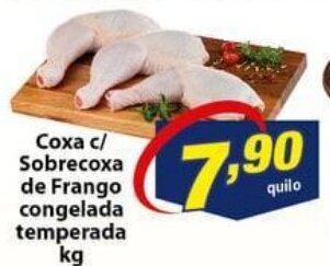Vencedor Atacadista Coxa c/ Sobrecoxa de Frango congelada temperada 1kg oferta