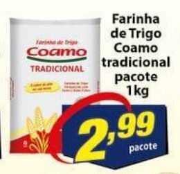 Vencedor Atacadista Farinha de Trigo Coamo Tradicional pacote 1kg oferta