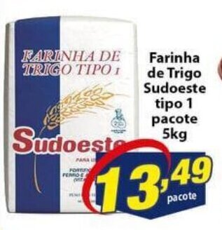 Vencedor Atacadista Farinha de Trigo Sudoeste tipo 1 pacote 5kg oferta