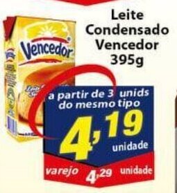 Vencedor Atacadista Leite Condensado Vencedor 395g oferta