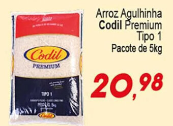 Villefort Atacadista Arroz Agulhinha Codil Premium Tipo 1 pacote de 5kg oferta