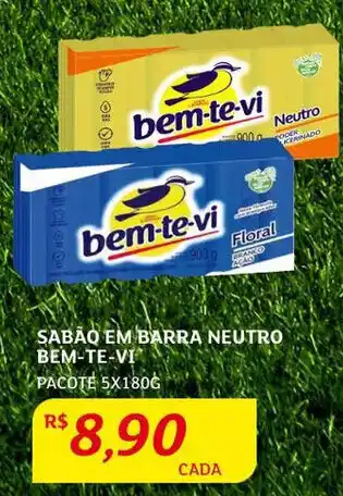 Sabão em Barra Neutro Bem-Te-Vi 5x180g
