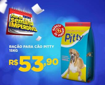 Apoio Mineiro Ração para cão pitty 15kg oferta