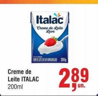 Higa Atacado Creme de leite italac oferta