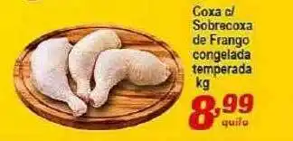Ricoy Supermercados Coxa c sobrecoxa de frango congelada temperada kg oferta