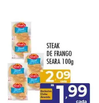 Supermercados Avenida Steak de frango seara oferta