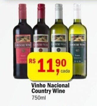 Ultrabox Vinho Nacional Country Wine 750ml oferta