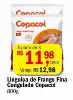 Ultrabox Linguiça de frango Fina Congelada Copacol 800g oferta