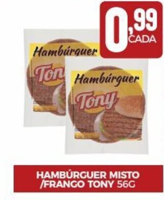 Hambúrguer Misto/ Frango Tony 56g