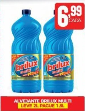 Fort Atacadista Alvejante Brilux multi leve 2L pague 1.8L oferta